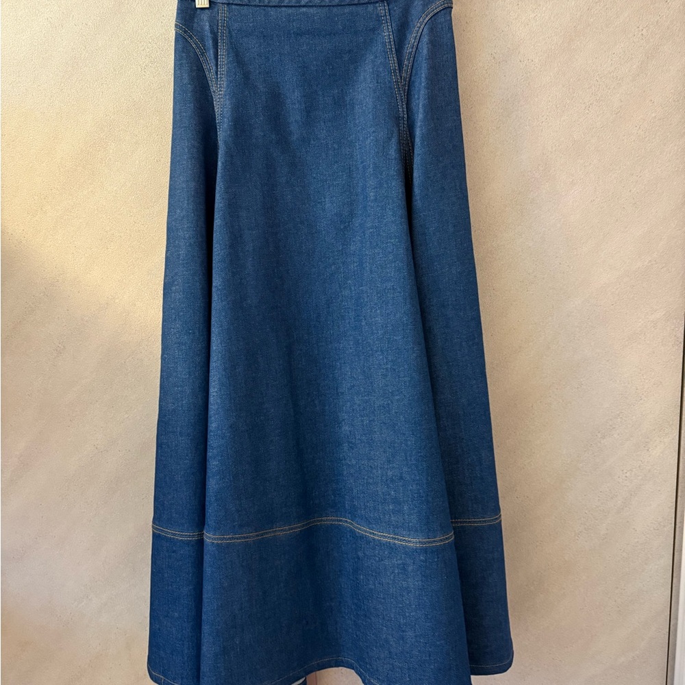 Zimmermann Denim midi skirt